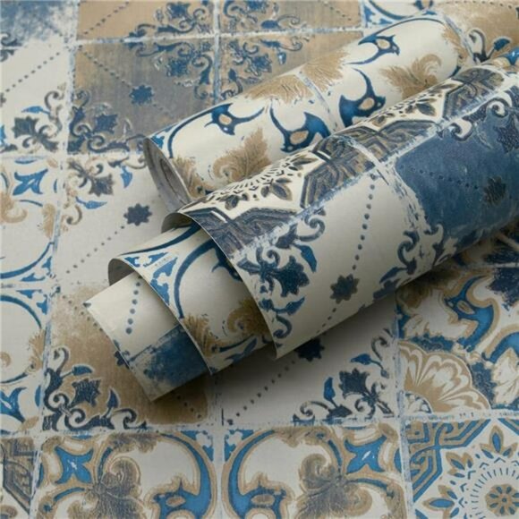 Kitchen Wallpaper Peel and Stick Wallpaper 17.7"x118"Vintage Contact Paper - Picture 6 of 6